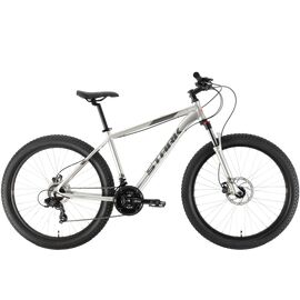 Горный велосипед Stark'21 Hunter 27.2+ HD 27,5" 2021, Вариант УТ-00267836: Рама: (16") (Рост: 150-165 см), Цвет: серебристый/серый, изображение  - НаВелосипеде.рф