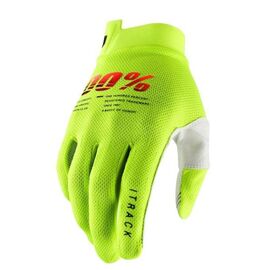 Велоперчатки 100% ITrack Glove, Fluo Yellow, 2021, 10015-004-12, Вариант УТ-00267886: Размер: L, изображение  - НаВелосипеде.рф