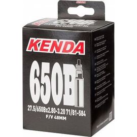 Камера велосипедная KENDA, 27.5''x2.8-3.2, f/v-48 мм, черная, 511283, изображение  - НаВелосипеде.рф