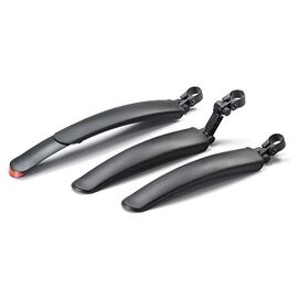 Крыло велосипедное TRIX, заднее, 20-26", пластик, раздвижное с отражателем, черный, SF-281 RL (Black), изображение  - НаВелосипеде.рф