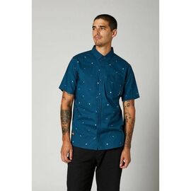 Велорубашка Fox Decrypted SS Woven, Dark Indigo, 2021, 27693-203-L, Вариант УТ-00269196: Размер: L, изображение  - НаВелосипеде.рф