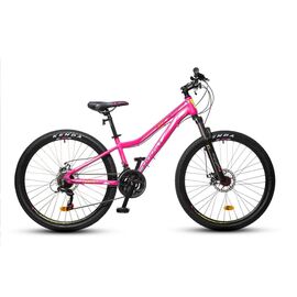 Подростковый велосипед Horst ROCKET 26" 2021, Вариант УТ-00221252: Возраст: 10-14 лет (Рост: 130-170см). Цвет: розовый/серый/лимонный, изображение  - НаВелосипеде.рф