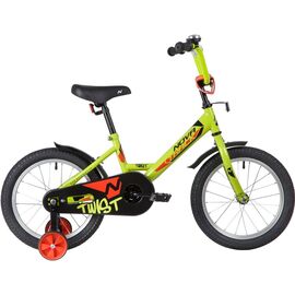 Детский велосипед Novatrack Twist 16" 2020, 161TWIST.PN20, Вариант УТ-00271187: Возраст: 4-6 лет (Рост: до 115 см), Цвет: зеленый , изображение  - НаВелосипеде.рф