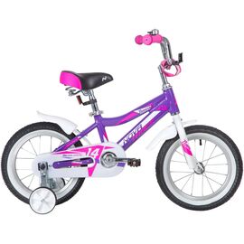 Детский велосипед Novatrack Novara 14" 2020, Вариант УТ-00271201: Возраст: 3-5 лет (Рост: до 110 см), Цвет: лиловый, изображение  - НаВелосипеде.рф