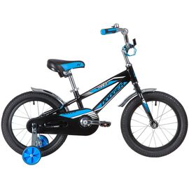 Детский велосипед Novatrack Dodger 16" 2020, Вариант УТ-00271568: Возраст: 4-6 лет (Рост: до 115 см), Цвет: черный, изображение  - НаВелосипеде.рф