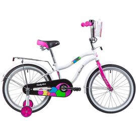 Детский велосипед Novatrack Candy 20" 2019, Вариант УТ-00271592: Возраст: 7-9 лет (Рост: до 130 см), Цвет: белый, изображение  - НаВелосипеде.рф