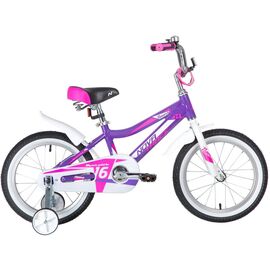 Детский велосипед Novatrack Novara 16" 2020, Вариант УТ-00271200: Возраст: 4-6 лет (Рост: до 115 см), Цвет: лиловый, изображение  - НаВелосипеде.рф
