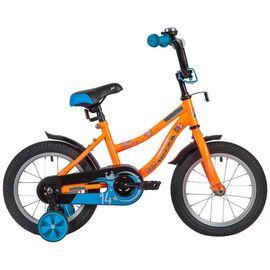 Детский велосипед Novatrack Neptune 14" 2020, Вариант УТ-00271205: Возраст: 3-5 лет (Рост: до 110 см), Цвет: оранжевый, изображение  - НаВелосипеде.рф