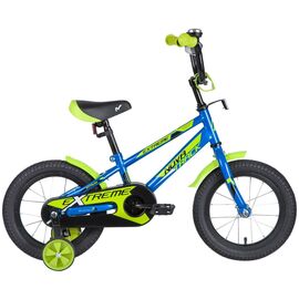 Детский велосипед Novatrack Extreme 14" 2019, 143EXTREME.BL9, Вариант УТ-00271567: Возраст: 3-5 лет (Рост: до 110 см), Цвет: Зеленый, изображение  - НаВелосипеде.рф