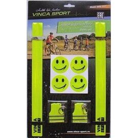 Набор защитный Vinca Sport для взрослых - два браслета, четыре стикера, два светоотражающих брелка, STA 111, изображение  - НаВелосипеде.рф