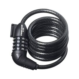 Велосипедный замок TRELOCK SK 205, тросовый, кодовый, 10 х 1800 мм, черный, уровень защиты 2, 8002148, изображение  - НаВелосипеде.рф