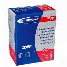 Велокамера Schwalbe SV14A, 26"x1.50-2.10, 40/54-559, Presta 40mm, XX Light, 10424743, изображение  - НаВелосипеде.рф