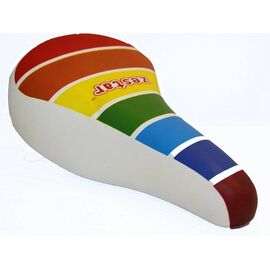 Седло велосипедное детское Vinca Sport, размер 240x140мм, радуга, VS 11 rainbow, изображение  - НаВелосипеде.рф
