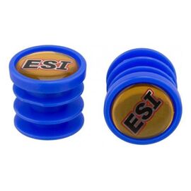 Заглушки руля ESI Logo, пластик, синий, BP1BU, изображение  - НаВелосипеде.рф