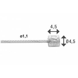 Трос переключения Elvedes, для SHIMANO/SRAM, 49 жил, слик, экстра гибкий, 1.1х2250 мм, 4.5х4.5 мм, 6472RVS-SHIM-49-SL, изображение  - НаВелосипеде.рф