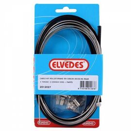 Набор Elvedes, для роллерных тормозов SHIMANO BR-IM85/81/55/45, трос, оплетка, 1700/2250 мм, черный, 2012027, изображение  - НаВелосипеде.рф