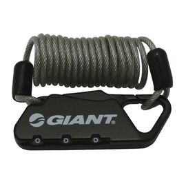 Замок велосипедный Giant SURELOCK FLEX COMBO AIR, тросовый, кодовый, 108 см, черный, 520000041, изображение  - НаВелосипеде.рф