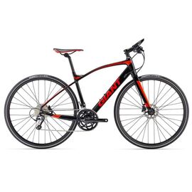 Гибридный велосипед Giant FastRoad SLR 1 28" 2017, Вариант УТ-00272255: Рама: M (Рост: 173-178 см), Цвет: черный/красный/оранжевый, изображение  - НаВелосипеде.рф