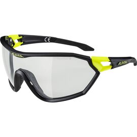 Очки велосипедные Alpina S-Way VL+, солнцезащитные, Black Matt/Neon Yellow/Black, 2021, A8586135, изображение  - НаВелосипеде.рф