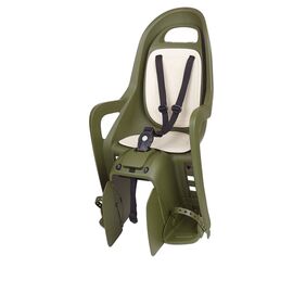 Детское велокресло Polisport Groovy Maxi cfs, заднее, крепление на багажник, DARK GREEN/CREAM, PLS8406100014, изображение  - НаВелосипеде.рф