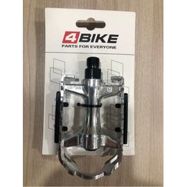 Педали велосипедные 4BIKE M512, полипропилен+алюминий, 118х81х24 мм, насыпные подшипники, ось сталь, ARV-M512, изображение  - НаВелосипеде.рф