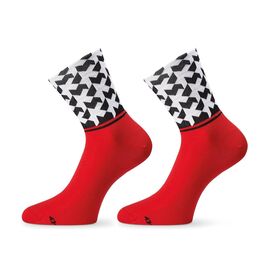 Носки велосипедные ASSOS monogramSock evo8, унисекс, national Red, P13.60.659.47.0, Вариант УТ-00273348: Размер: 0, изображение  - НаВелосипеде.рф