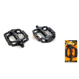 Педали TRIX PLATFORM пластиковые, 110x105мм, резьба 9/16", с шипами, черные, HF-827, black, изображение  - НаВелосипеде.рф