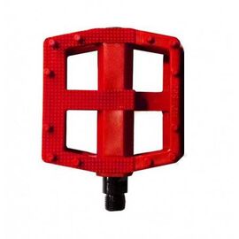 Педали TRIX PLATFORM пластиковые, 115x95мм, резьба 9/16", с шипами, красные, HF-855, red, изображение  - НаВелосипеде.рф