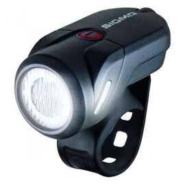 Фонарь велосипедный SIGMA Aura 35 USB, передний, 1 светодиодный, алюминий, универсальный, чёрный, SIG_17350, изображение  - НаВелосипеде.рф
