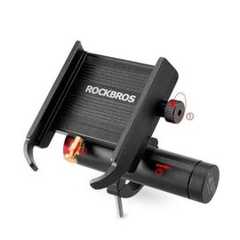 Держатель для смартофона велосипедный RockBros YQ001BK, алюминий, вращение на 360°, черный, YQ-001BK-YQ-001BK, изображение  - НаВелосипеде.рф