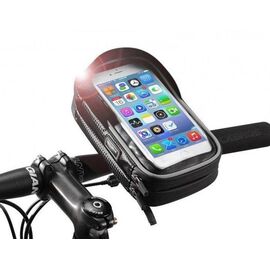 Сумка велосипедная Rockbros, на руль, с чехлом для телефона, черный, B31-BK, изображение  - НаВелосипеде.рф