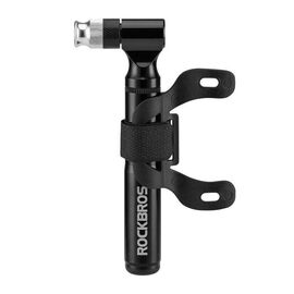 Насос велосипедный RockBros, ручной, портативный, давление 130 psi, Presta, Schrader, черный, JG-PB-11, изображение  - НаВелосипеде.рф