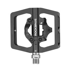 Педали велосипедные Rockbros, пара, алюминий, ось 9/16", 8 шипов, черный, PD15-BK, изображение  - НаВелосипеде.рф