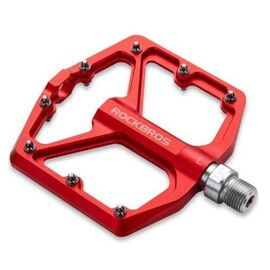 Педали велосипедные Rockbros, пара, алюминий, 8 шипов, красный, K203-RD, изображение  - НаВелосипеде.рф