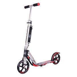 Самокат HUDORA BigWheel 205, двухколёсный, складной, нагрузка до 100 кг, черно-красный, 14724/01, изображение  - НаВелосипеде.рф