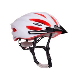 Шлем велосипедный HUDORA Basalt, бело-оранжевый, Вариант УТ-00274276: Размер: M (56 -60) , изображение  - НаВелосипеде.рф