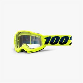Маска велосипедная 100% Accuri 2 Youth Goggle, подростковая, Fluo Yellow / Clear Lens, 50321-101-04, изображение  - НаВелосипеде.рф