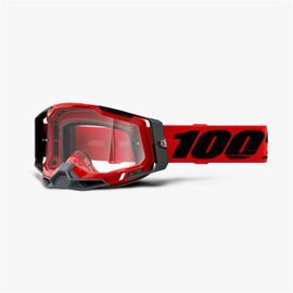 Маска велосипедная 100% Racecraft 2 Goggle, Red / Clear Lens, 50121-101-03, изображение  - НаВелосипеде.рф
