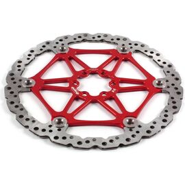 Ротор велосипедный HOPE V4 FLOATING VENTED DISC, 203 мм, 6 болтов, красный, HBSP305:203:6R , изображение  - НаВелосипеде.рф