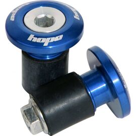 Заглушки для руля Hope Grip Doctor, алюминий, комплект 2 штуки, синий, GDOCB, изображение  - НаВелосипеде.рф