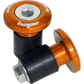 Заглушки для руля Hope Grip Doctor, алюминий, комплект 2 штуки, оранжевый, GDOCC, изображение  - НаВелосипеде.рф