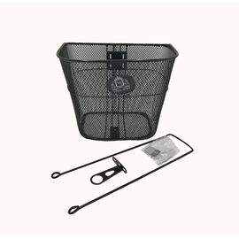 Велокорзина Vinca Sport, передняя , с  креплением, черная, P 02 black, изображение  - НаВелосипеде.рф
