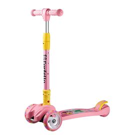 Самокат Farfello Maxi-897, детский, трёхколёсный, нагрузка до 50 кг, светящиеся колёса, pink/розовый, изображение  - НаВелосипеде.рф