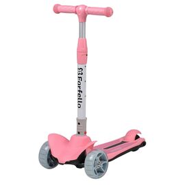 Самокат Farfello WX-M, детский, трёхколёсный, складной, светящиеся колёса, pink/розовый, изображение  - НаВелосипеде.рф