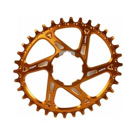 Звезда велосипедная HOPE, для системы с прямым монтажом, овал 12%, 34Т, узкий/широкий, оранжевый, RR34BHCSPOVC, изображение  - НаВелосипеде.рф