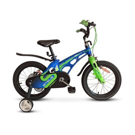 Детский велосипед STELS Galaxy V010 14" 2021, Вариант УТ-00276323: Возраст: 4-5 лет (Рост: 95-110 см), Цвет: Синий/зеленый , изображение  - НаВелосипеде.рф