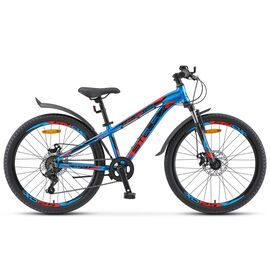 Подростковый велосипед STELS Navigator-440 MD V010 24" 2021, Вариант УТ-00276740: Возраст: 8-13 лет (Рост: 130-150 см), Цвет: синий, изображение  - НаВелосипеде.рф
