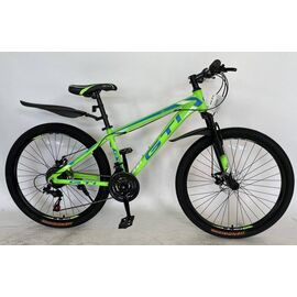 Горный велосипед Rook GTI MА260D 26", Вариант УТ-00281788: Рама: 14" (Рост: 135-155 см), Цвет: зеленый, изображение  - НаВелосипеде.рф