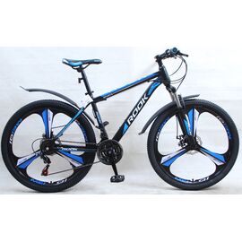 Горный велосипед Rook MS263D 26", MS263D-BK/BU, Вариант УТ-00282524: Рама: one size (Рост: 150-180 см), Цвет: чёрный/синий, изображение  - НаВелосипеде.рф