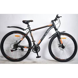 Горный велосипед Rook MS270D 27,5", MS270D-BK/OG, Вариант УТ-00282526: Рама: one size (Рост: 155-185 см), Цвет: чёрный/оранжевый, изображение  - НаВелосипеде.рф